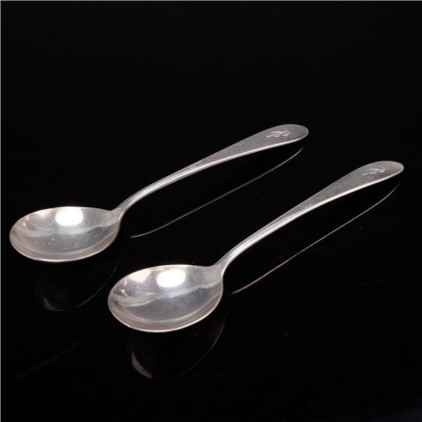 A Pair of International Silver Co. Silver-Plated Spoons