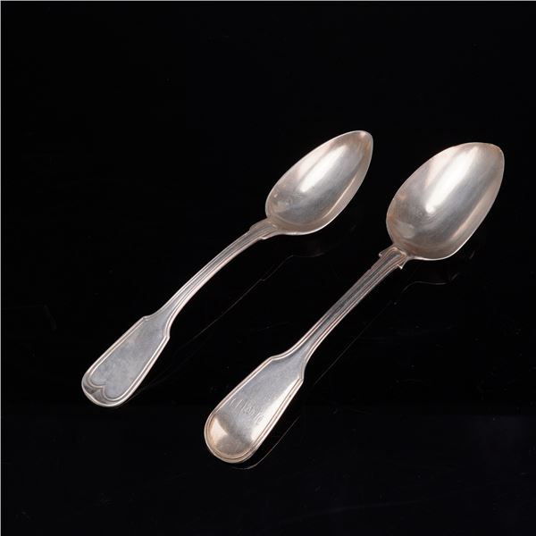 2pc Sterling Silver and European Silver Spoons