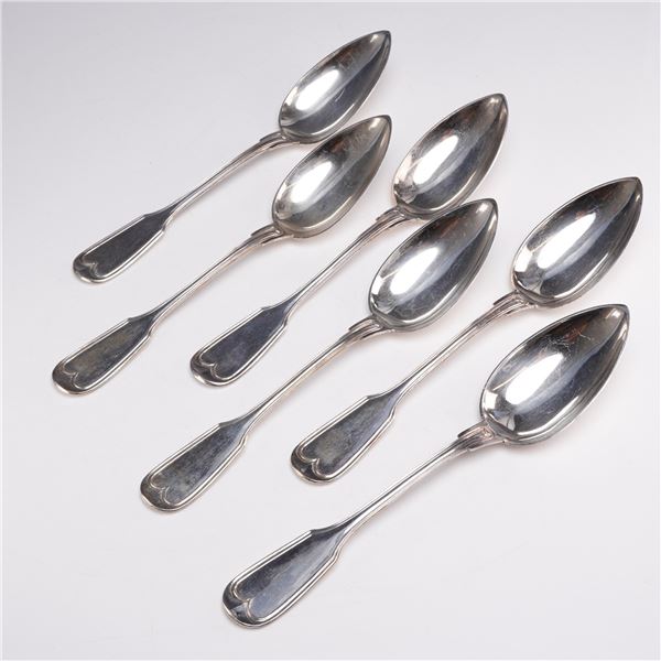 6pc Posen 800 Silver Serving Spoons
