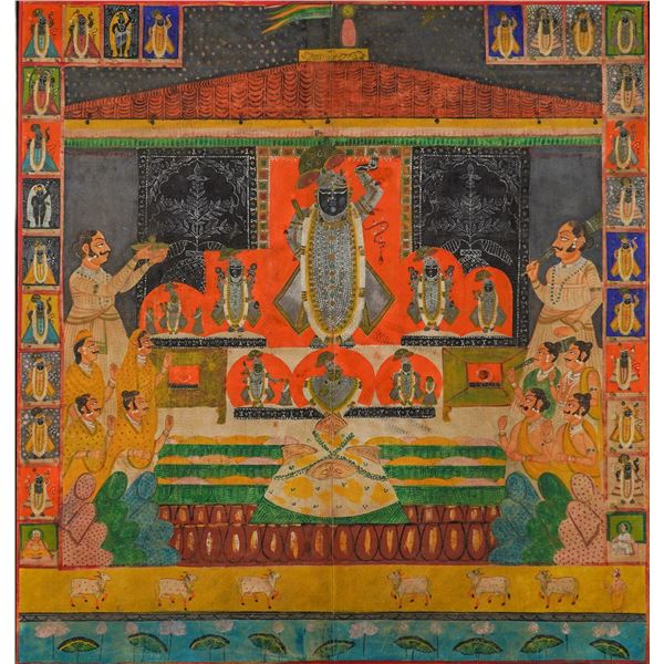 Indian Pichwai Large Scale Painting of Shrinathji
