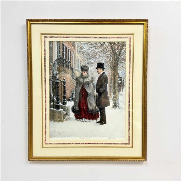 Alan Maley  (English, 1931-1995) Limited Edition Lithograph Print, Winter Romance, Signed