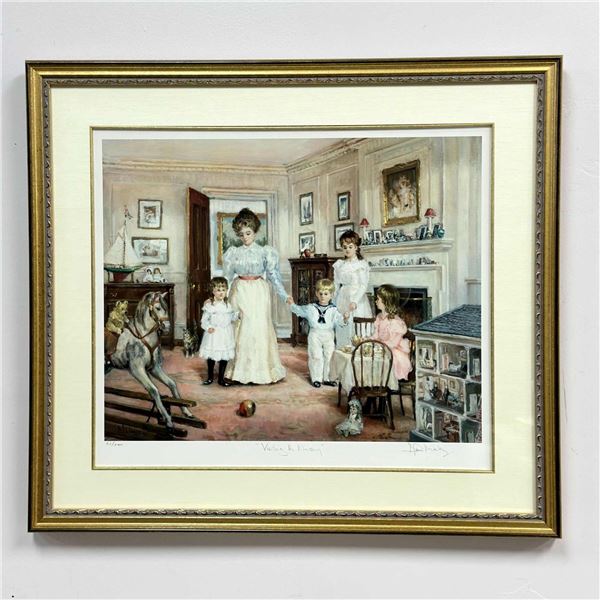 Alan Maley (English, 1931-1995) Limited Edition Print ,Visiting the Nursery,  Signed