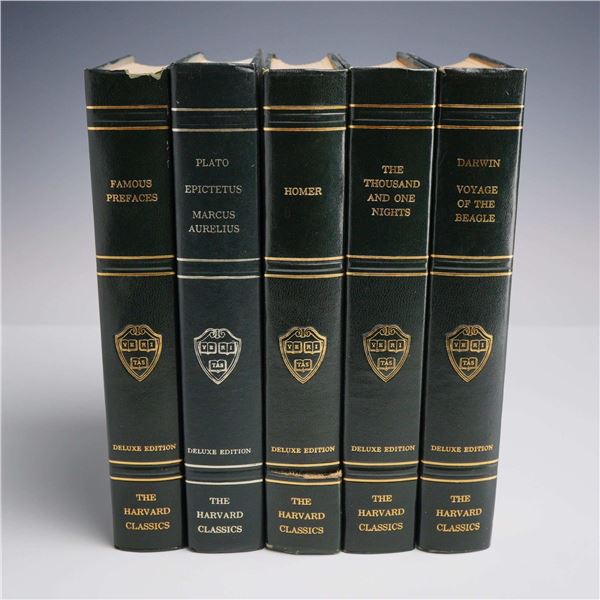 5pc The Harvard Classics Deluxe Edition Hardcover Books