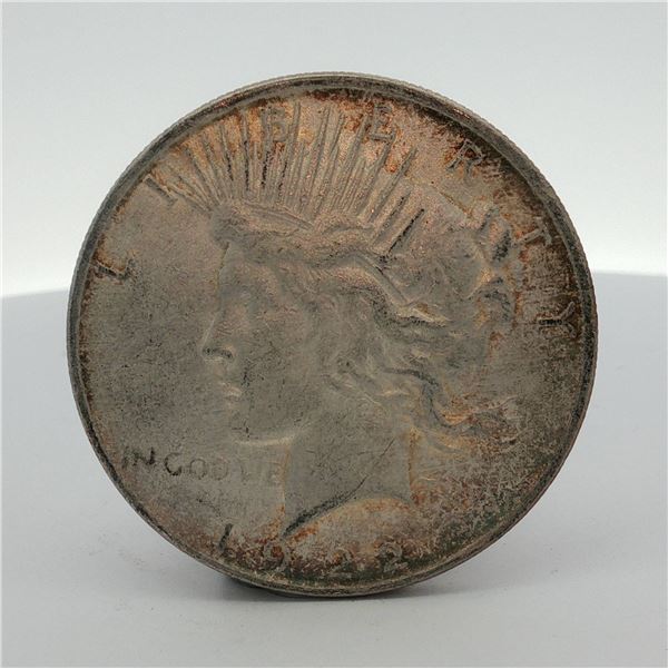 1922-D US One Dollar Silver Peace Dollar, Circulated