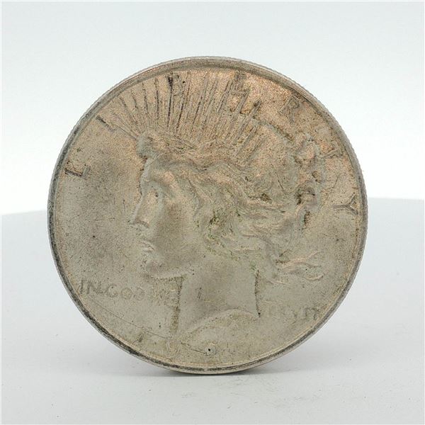 1927-D US One Dollar Silver Peace Dollar, Circulated