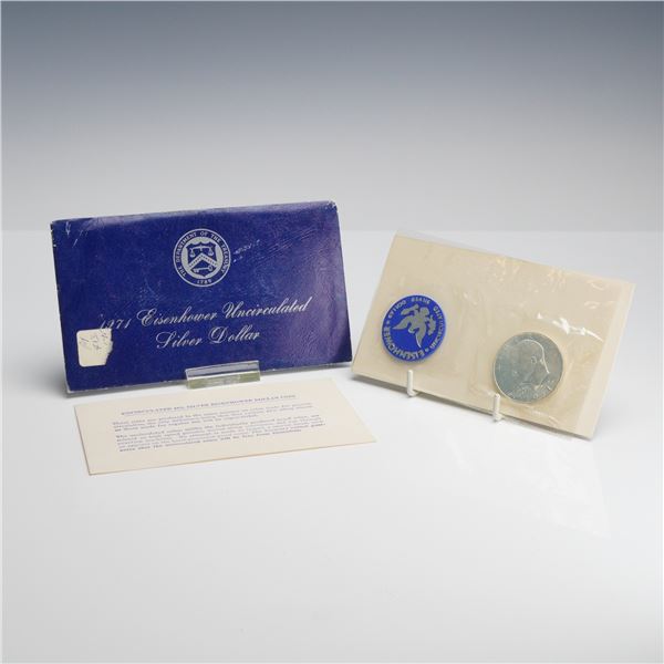 US 1971-S Eisenhower 40% Silver Dollar Uncirculated Blue Ike in Original Government Packaging
