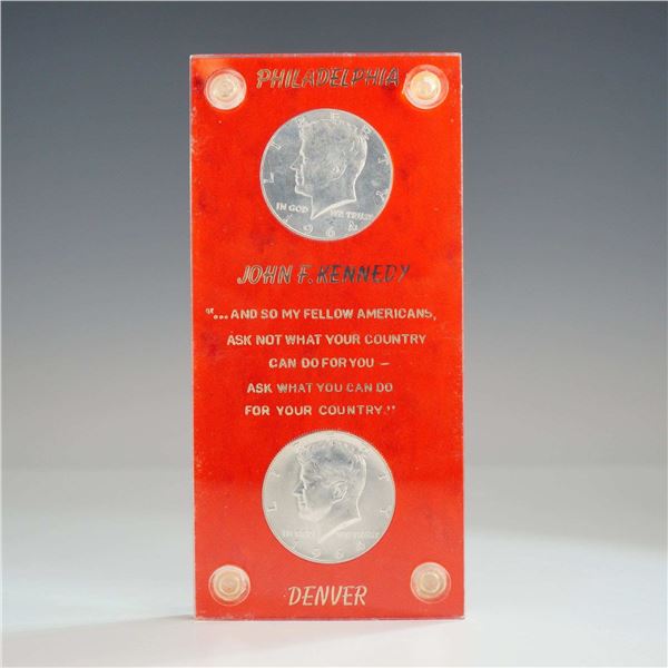 A Pair of US 1964 Kennedy Silver Half Dollars