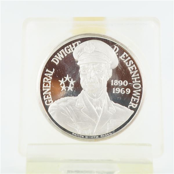 Medallic Art Co. 1969 Dwight D. Eisenhower Commemorative Silver Medal by Karen Worth