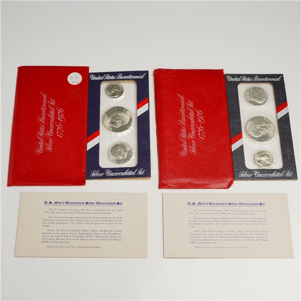 A Pair of 1976 US Bicentennial Silver Uncirculated Sets