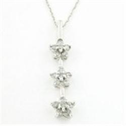 1/2ctw Diamond & White Gold Star Necklace