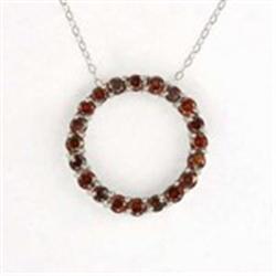 1ctw Red Dia 10KW Circle-Of-Love Necklace