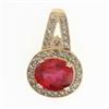 Image 1 : 5 ctw Lab Ruby & Diamond Pendant