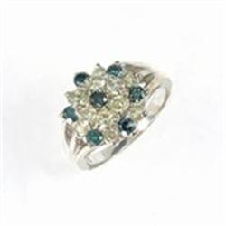 1.25 ctw Blue & White Diamond Ring