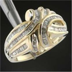 1 ctw Diamond Channel Set Ring Yellow Gold