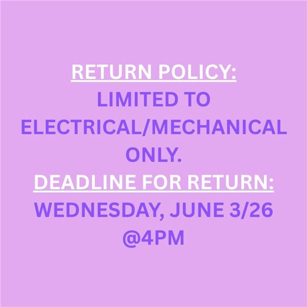 RETURN/REFUND POLICY