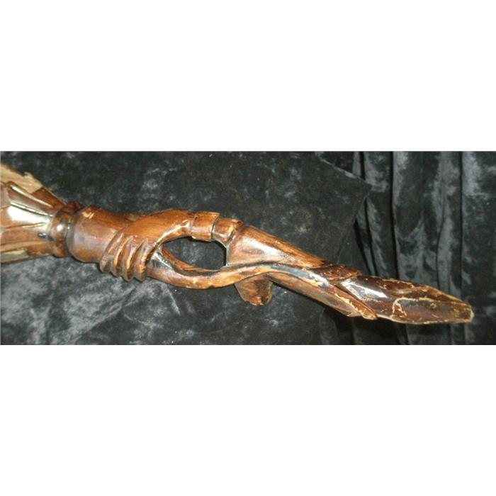 Wood Hand Carved African Cane Fine Walking Stick