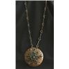 Image 1 : Pericles Haiti - Modernist Bronze and Copper Pendant and Chain- Handmade- Designer