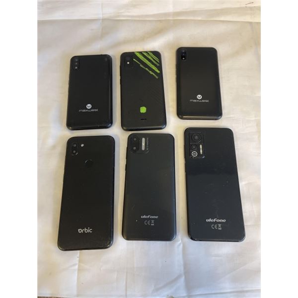 6 ASSORTED SMARTPHONES