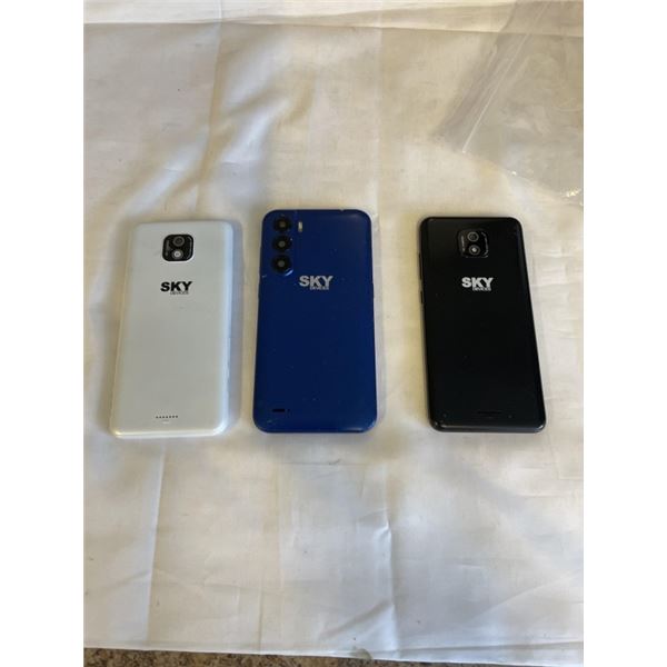 3 SKY CELLPHONES INCLUDING ELITEG63, AND 2 ELITE P55 MAX