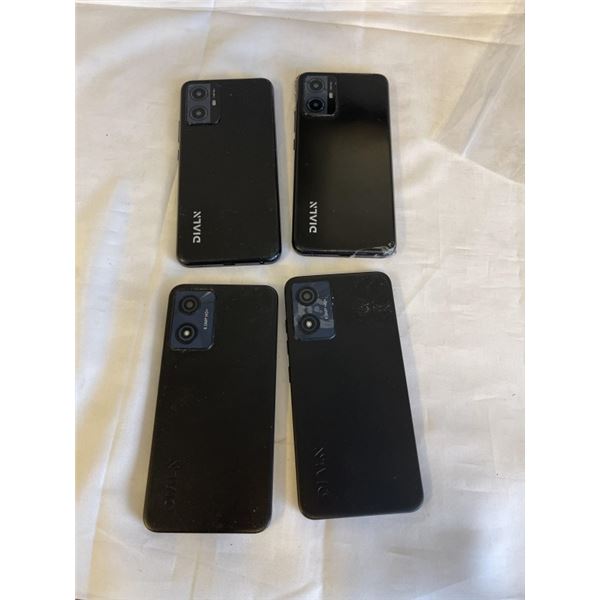 4 DIALN CELLPHONES INCLUDING 2 DIALN NEO 64GB'S AND 2 DIALN X62'S