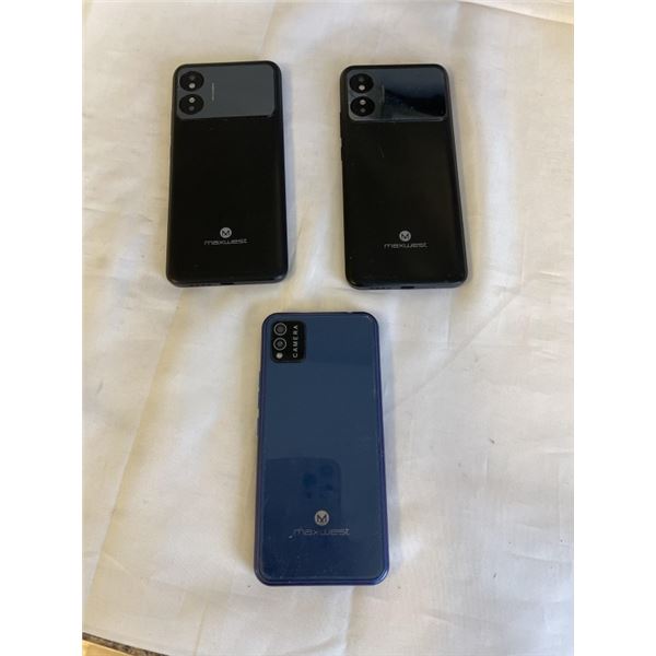 3 MAXWEST CELLPHONES INCLUDING NITRO N62