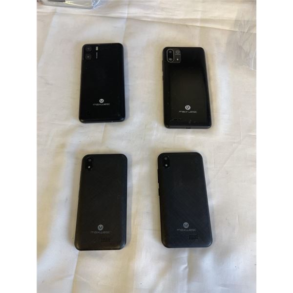 4 MAXWEST CELLPHONES INCLUDING A MAXWEST NITRO N62