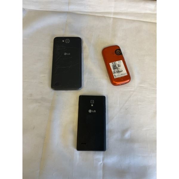 3 LG PHONES INCLUDING LG X CHARGE, RUMOR 2 AND OPTIMUS L9