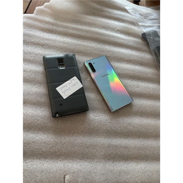 2 SAMSUNG GALAXY SMART PHONES - NOTE 4 AND NOTE 10
