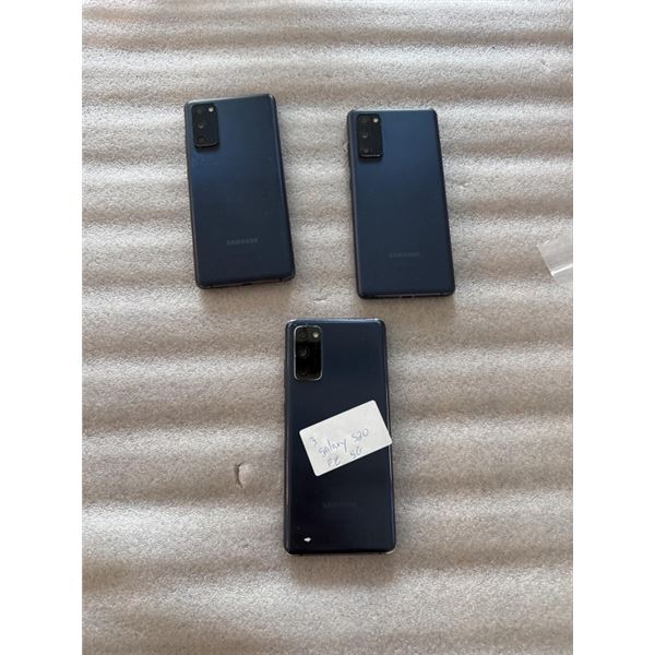 3 SAMSUNG GALAXY S20 FE 5G SMARTPHONES