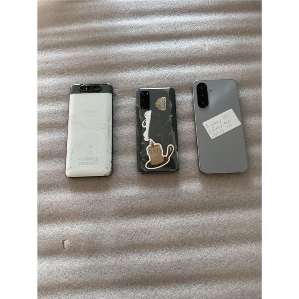 3 SAMSUNG GALAXY SMARTPHONES - A20 A80 A17