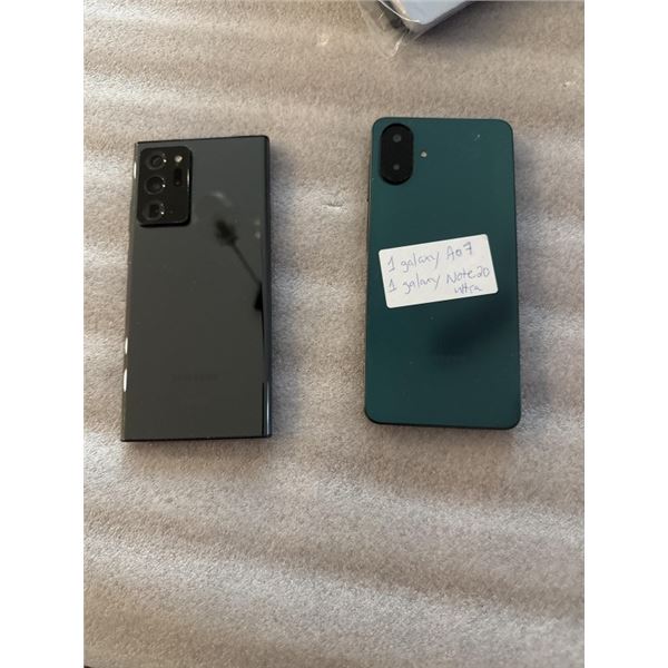 2 SAMSUNG GALAXY SMARTPHONES - A07 AND NOTE 20 ULTRA