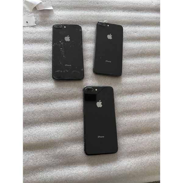 3 APPLE IPHONE 8 PLUS SMARTPHONES
