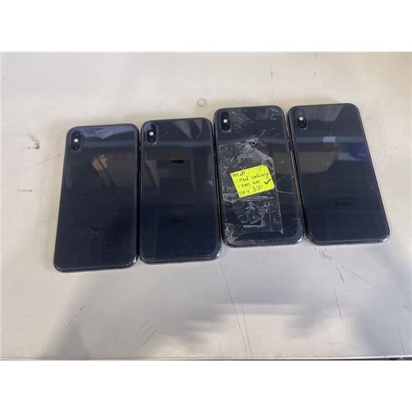 4 APPLE IPHONE X SMARTPHONES