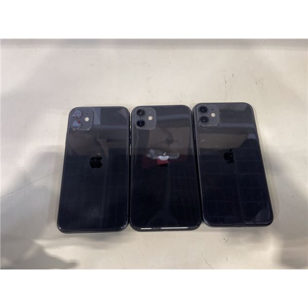 3 APPLE IPHONE 11 SMARTPHONES