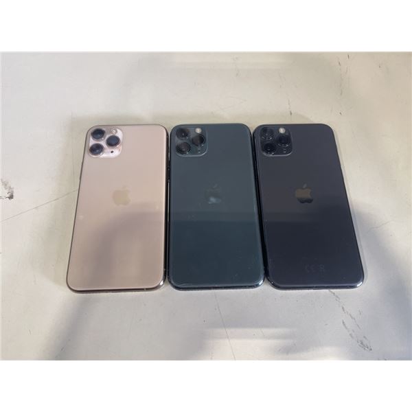 3 APPLE IPHONE 11 PRO SMARTPHONES