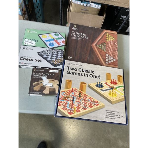 ASSORTED NEW YELLOW MOUNTAIN IMPORTS BOARD GAMES
