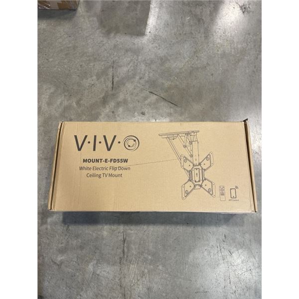 VIVO WHITE ELECTRIC FLIP DOWN CEILING TV MOUNT