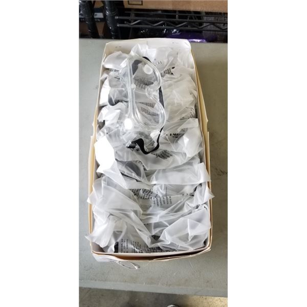 TRAY OF 15 NEW SAFETY GOGGLES