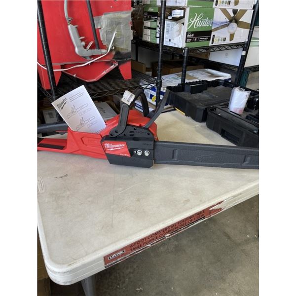 AS NEW MILWAUKEE M18 FUAL CHAIN SAW