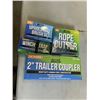 Image 1 : BETTER BOAT  2 INCH TRAILER COUPLER AND ROPE CUTTER, UPHOLSTERY BRUSH AND WINCH STRAP