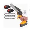 Image 1 : NEW 6" HANDHELD CORDLESS CHAINSAW WITH 2 BATTERIES CHARGE CORD AND 2 CHAINS