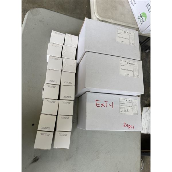 3 CASES OF NEW ELECTRICAL OCTAGON EXTENSION RINGS, AND ASSORTED NEW LED TRACK LIGHT BULBS
