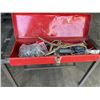 Image 2 : RED METAL TOOL BOX W/ CONTENTS
