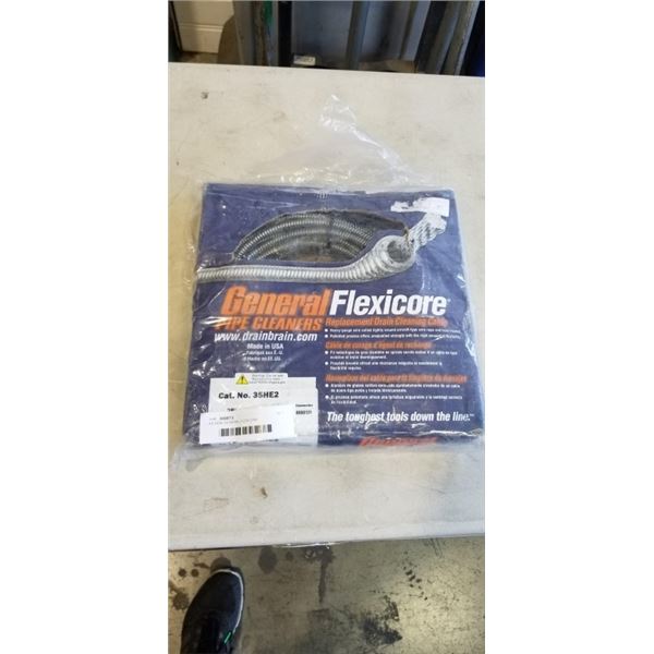 AS NEW GENERAL FLEXCORE REPLACEMENT DRAIN CLEANING CABLE