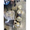 Image 2 : CHANDELIER AND 4 BULB VINTAGE VANITY LIGHT