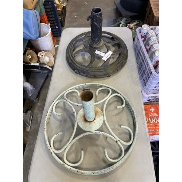 2 PATIO UMBRELLA STANDS