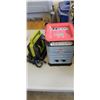 Image 3 : BOX OF ASSORTED BATTERY CHARGERS AND MOTOMASTER INFLATOR