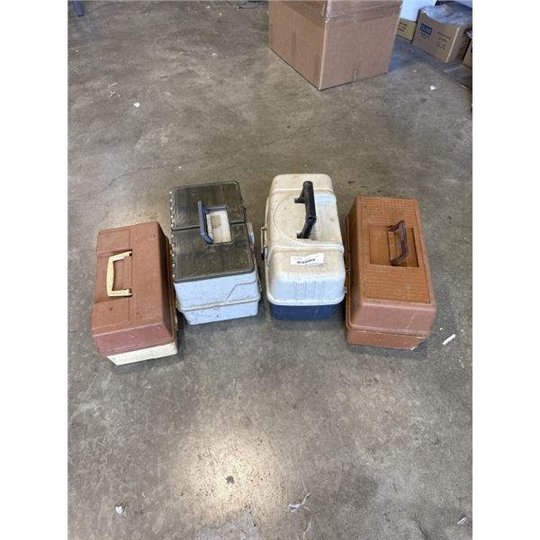 4 TACKLE BOXES OF SALT WATER FISHING GEAR