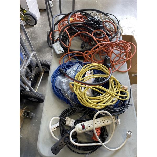 BOX OF EXTENSION CORDS