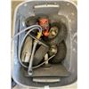 Image 3 : TOTE OF ASSORTED DOLLY WHEELS, HELMETS, KIDS LIFE JACKET ETC